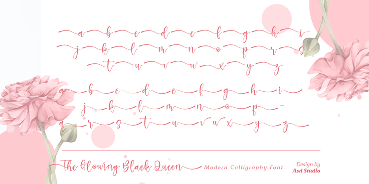 The Glowing Black Queen字体 10