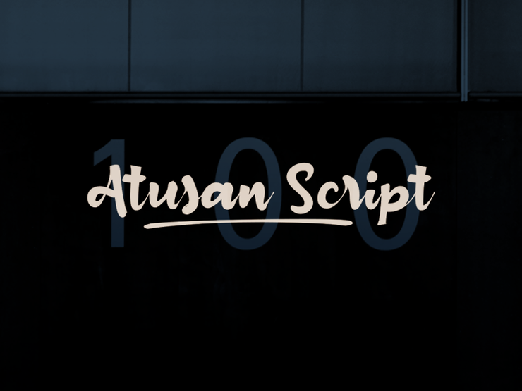 a Atusan Script字体 1