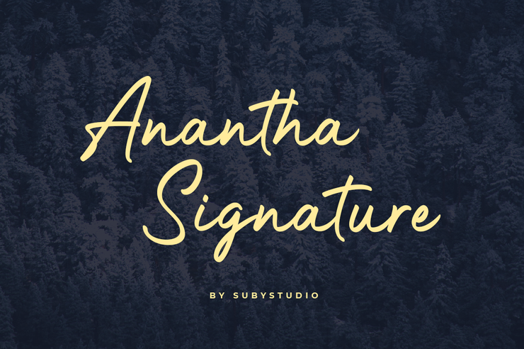 Anantha Signature字体 1