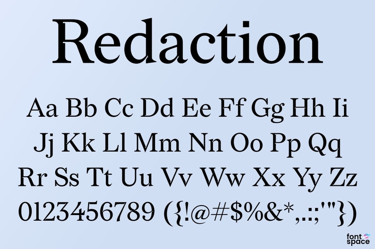 Redaction字体 1