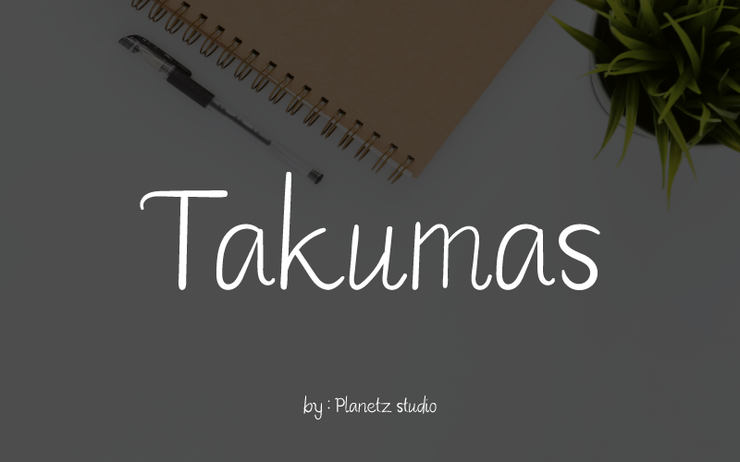 Takumas字体 1