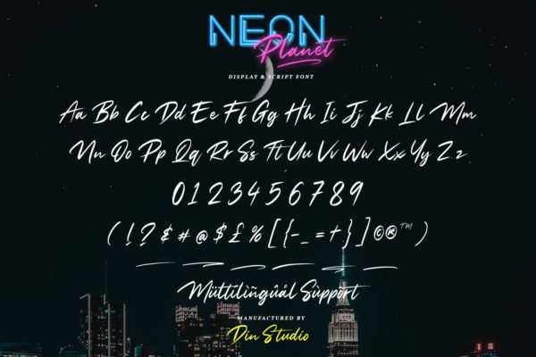 Neon Planet Display Personal Us字体 4