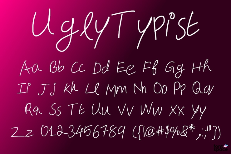 Ugly Typist字体 1