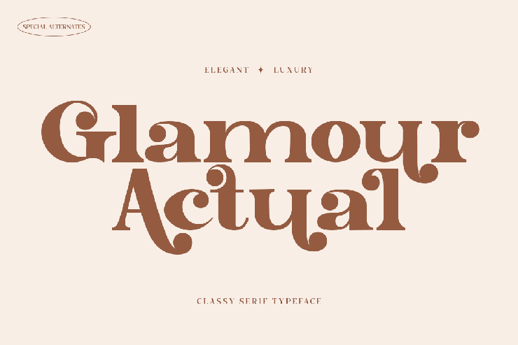 Glamour Actual字体 1