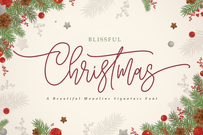 Blissful Christmas字体 1