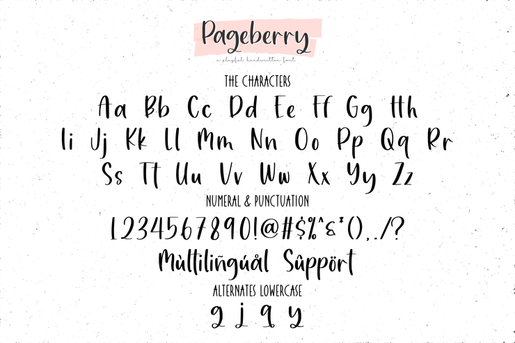 Pageberry字体 3