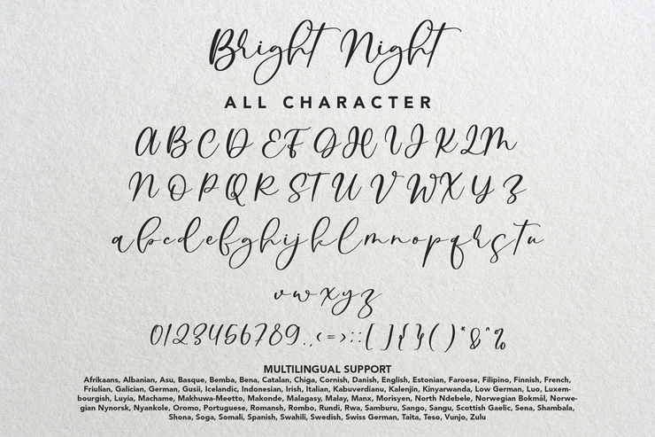 Bright Night字体 2