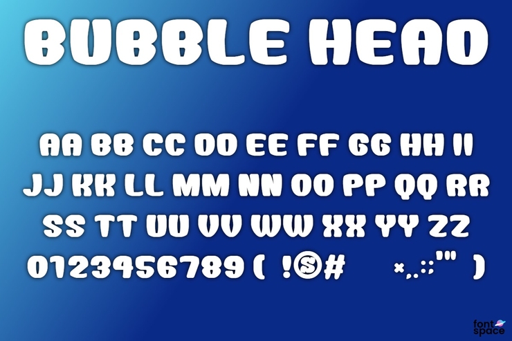 Bubble Head字体 1