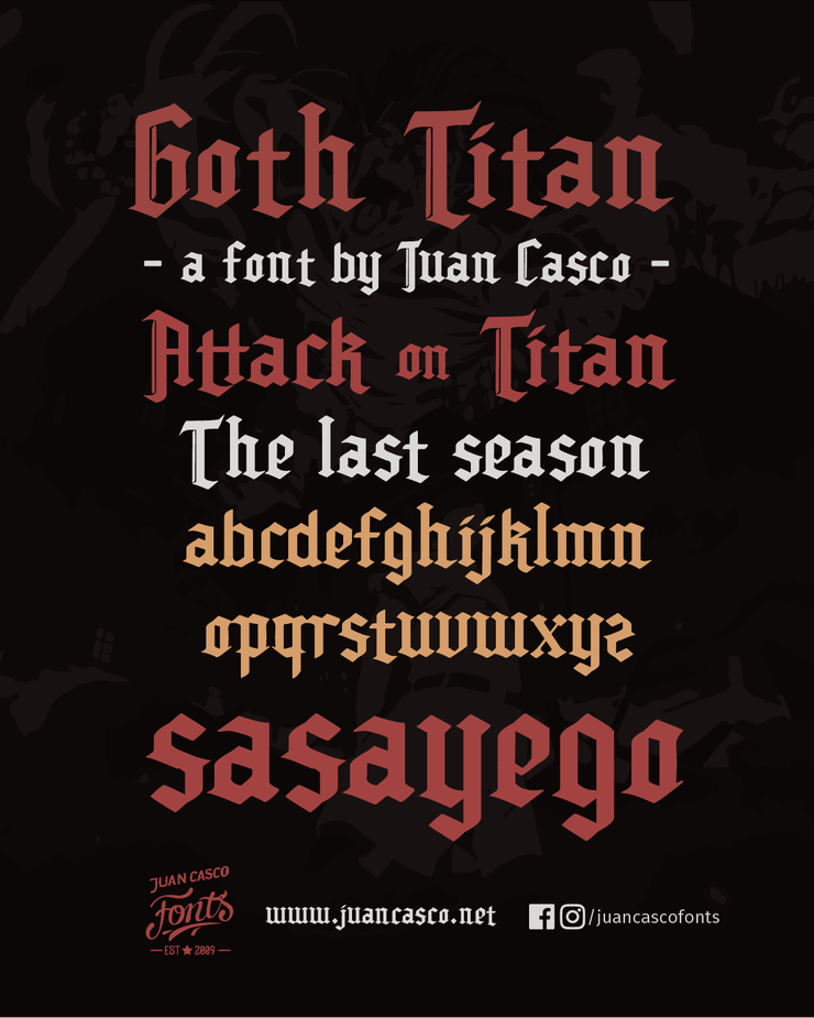 Goth Titan字体 1