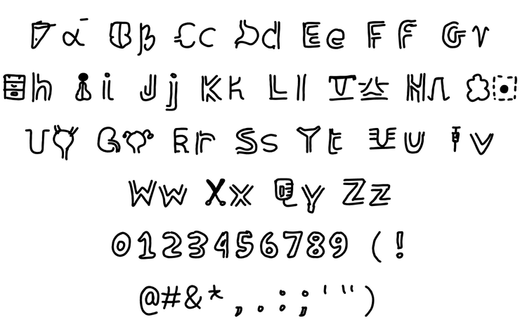 organolphabet字体 1