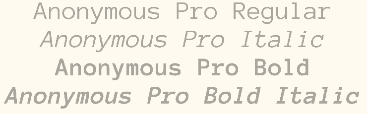 Anonymous Pro字体 1