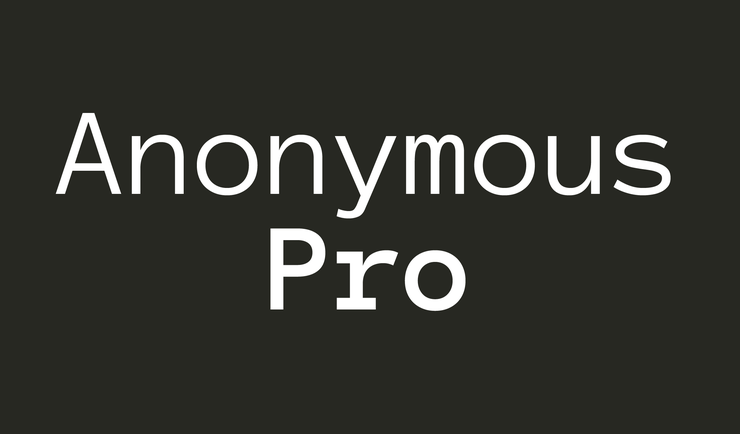 Anonymous Pro字体 4