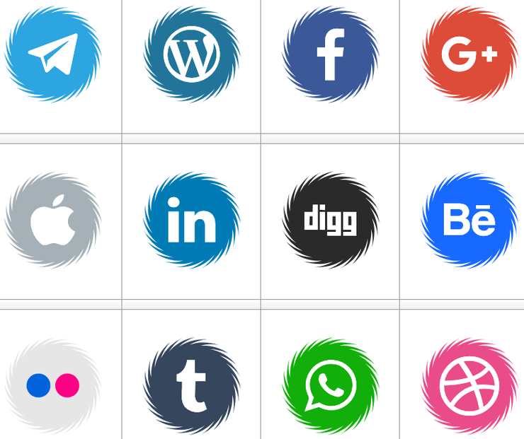 Icons Social Media 15字体 1