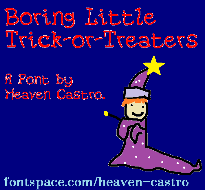 Boring Little Trick-or-Treaters字体 1