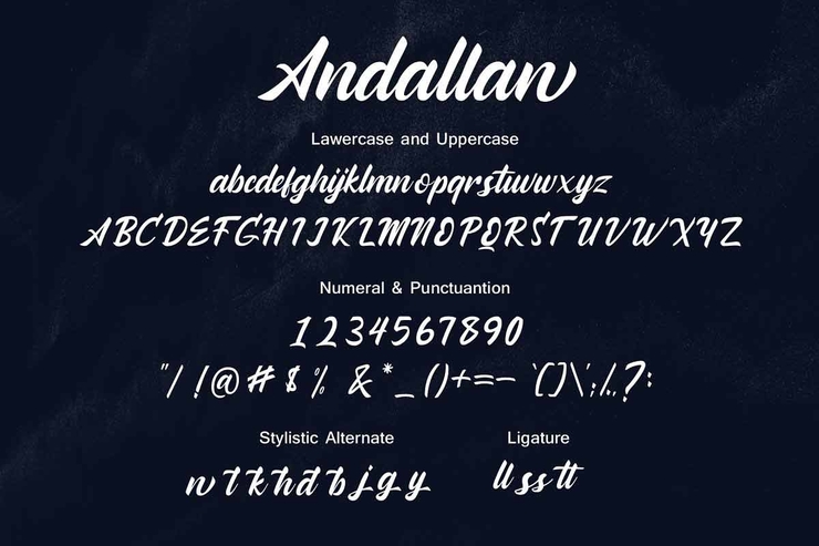 Andallan字体 8