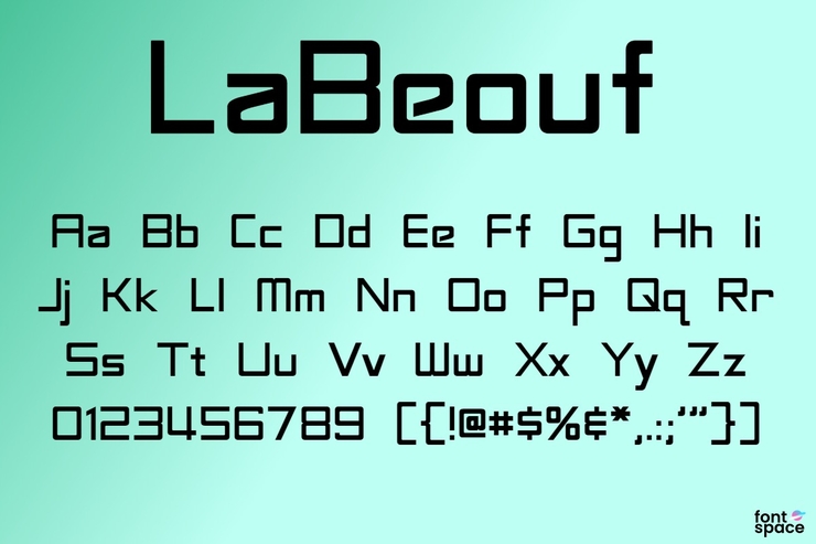 LaBeouf字体 2