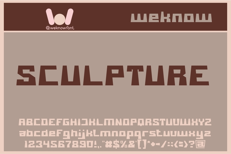 SCULPTURE字体 1