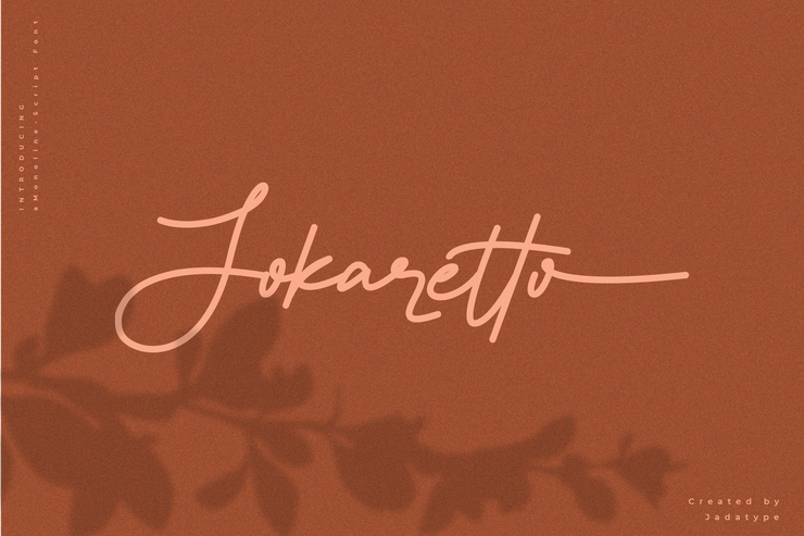 Jokaretto字体 4