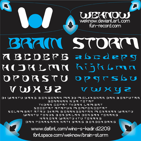 BRAIN STORM字体 1