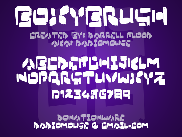 Boxybrush字体 1