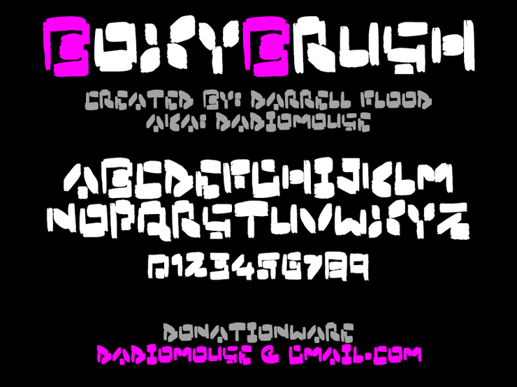 Boxybrush字体 2
