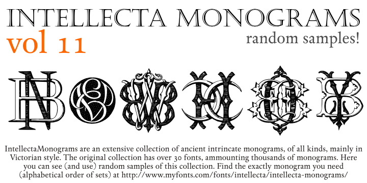 Intellecta Monograms Random Eleven字体 1