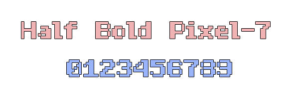 Half Bold Pixel-7字体 1