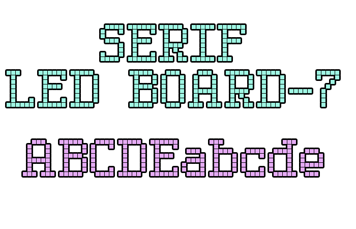 Serif LED Board-7字体 1
