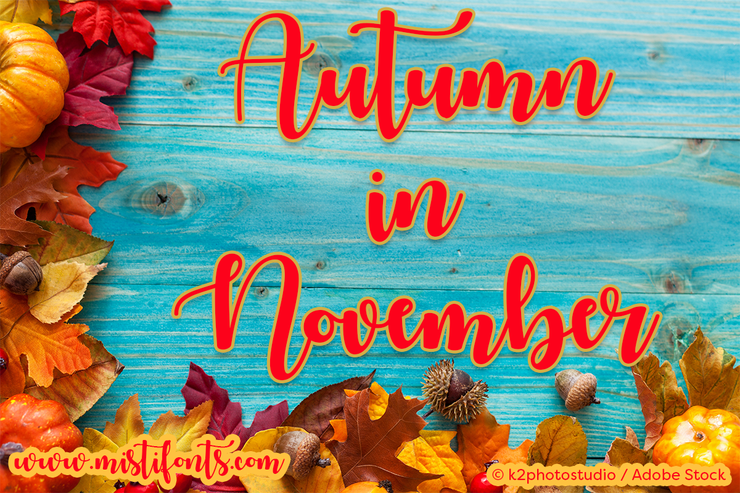 Autumn in November字体 1