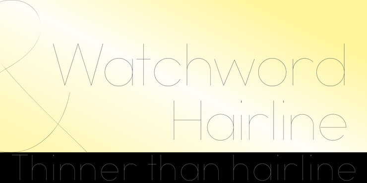Watchword Hairline Demo字体 1