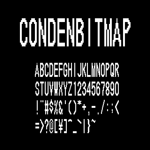 CondenBitmap字体 1