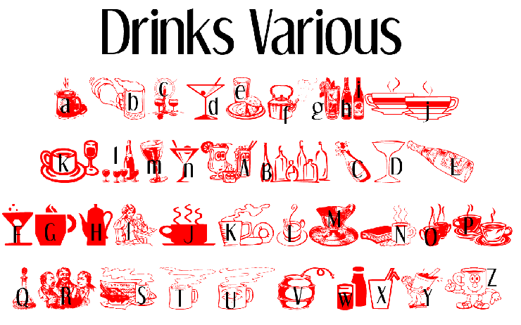 Drinks  Various字体 1