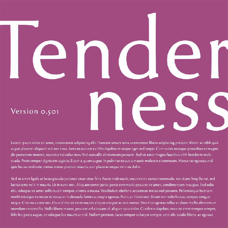 Tenderness字体 1