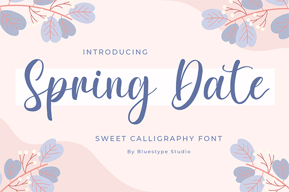 Spring Date字体 3