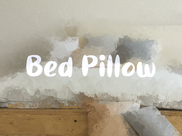 b Bed Pillow字体 1