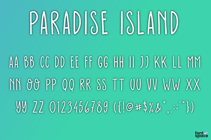 Paradise Island字体 8