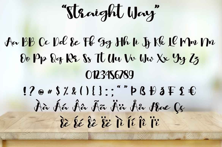 Straight Way字体 6
