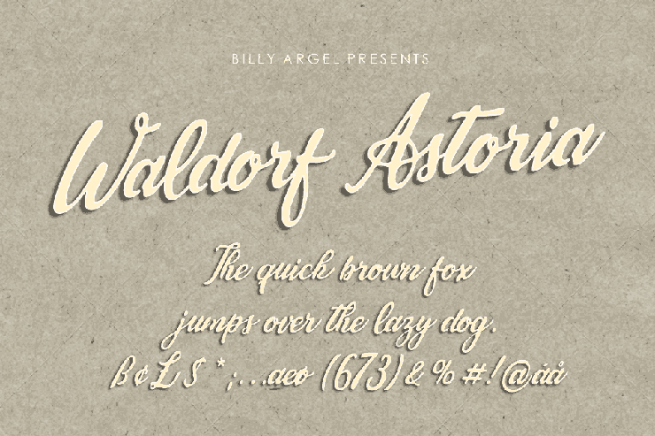 Waldorf Astoria字体 6