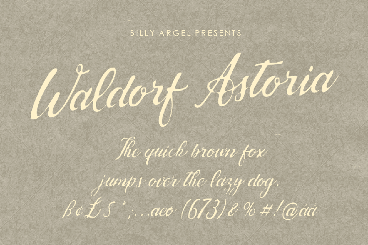 Waldorf Astoria字体 8
