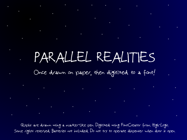 Parallel Realities字体 1