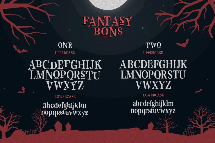 FANTASY BONS ONE字体 8