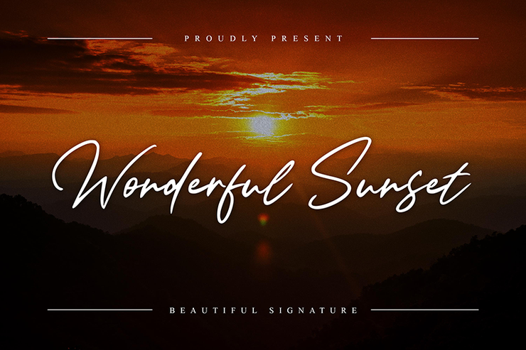 Wonderful Sunset字体 1