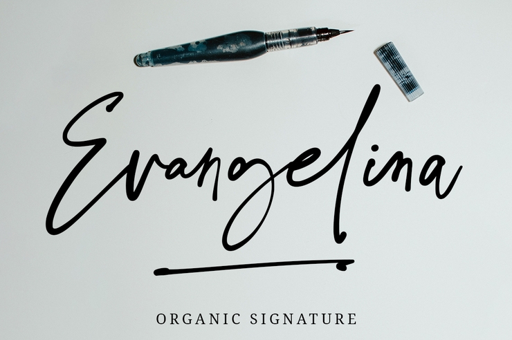 Evangelina Signature字体 2