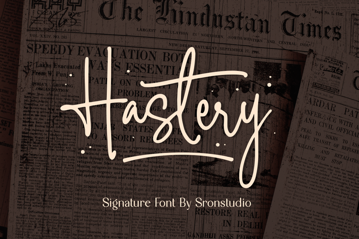 Hastery Signature字体 2