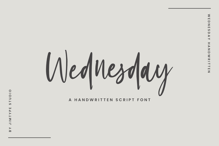Wednesday Script字体 2