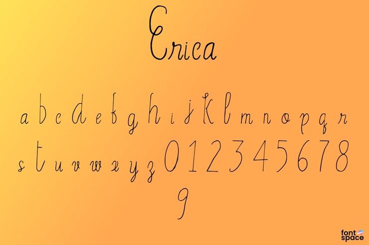 Erica Script字体 3