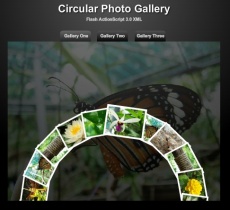 弧形旋转图片flash网站模板