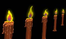 燃烧的蜡烛flash火焰动画