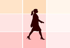 职业女性走路flash矢量动画