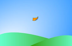 吹动的纸片flash矢量素材